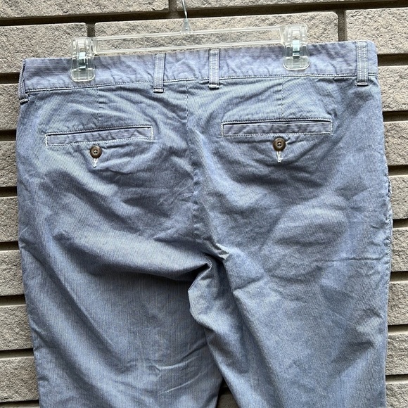 GAP Girlfriend Khakis Capris Blue Stripe Sz 12 - Picture 9 of 11